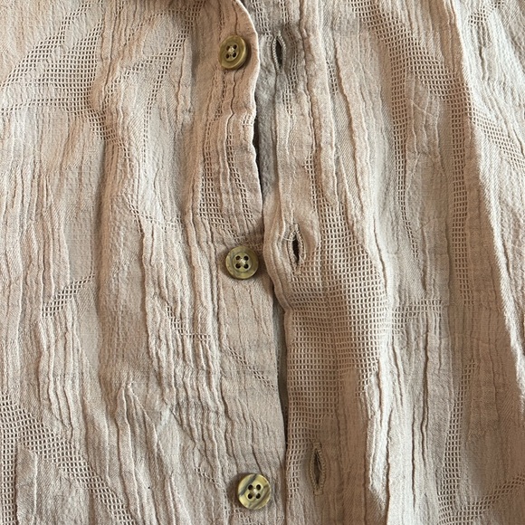 ZARA kids button down shirt sleeves embossed collared shirt - Picture 3 of 5